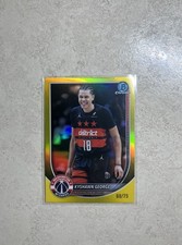 2025/26 Bowman Chrome Kyshawn George Yellow Refractor /75 Wizards #BCV-177