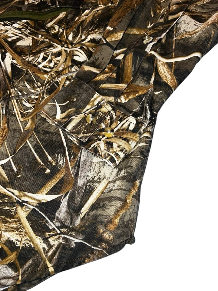 Browning Wasatch Long Sleeve Button Up Advantage Max 5 HD Camo Shirt Size L - Image 2 of 4