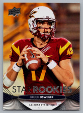 Upper Deck 2012 Star Rookies Brock Osweiler Rookie #106 Arizona State Card. rookie card picture