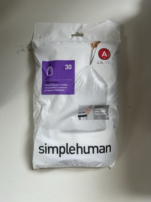 Simplehuman Trash Can Liner A, 4.5 Liters/1.2 Gallons, 30-Count