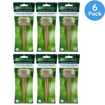 EcoTools Multi-Stone Body Sculpting Roller Rose Quartz Jade 6 Pack New