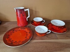 Digoin et Sarreguemines Service de tasses en faience modèle Art Nouveau 3073