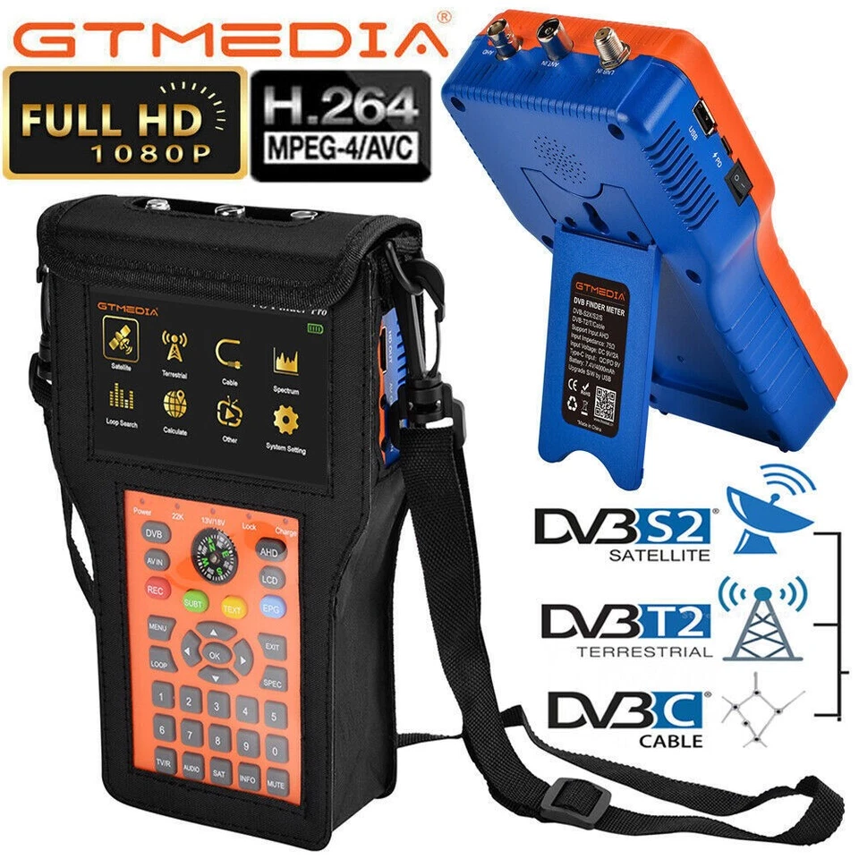 Nuovo STRUMENTO MISURATORE DI CAMPO SATELLITARE COMBO DVB-S/S2 DVB-T2 HEVC H.265 - Bild 3 von 4