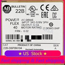 New 22B-D6P0N104 Allen-Bradley Powerflex 40 AC Drive 3.0Hp 2.2kW 22BD6P0N104