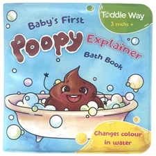 ToddleWay - Baby's First Poopy Explainer Bath Book. Magic Change Color in water