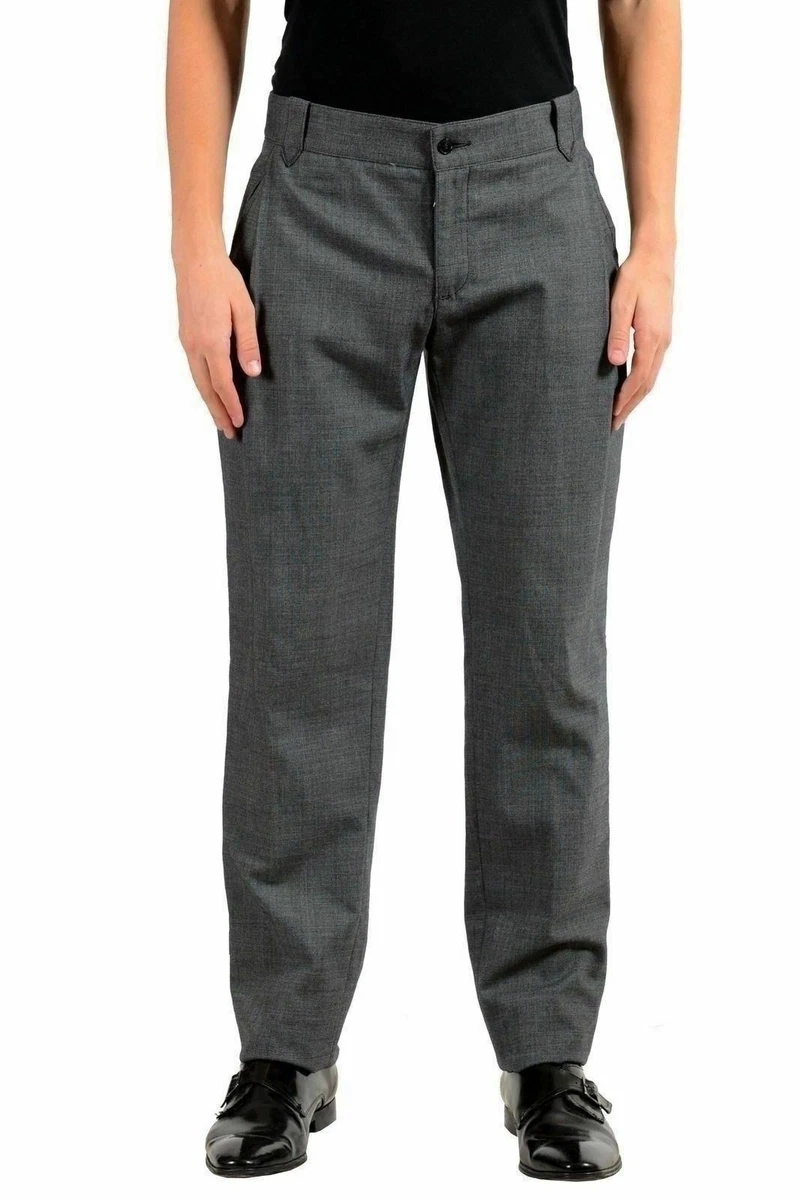Pantalon Habillé Homme Dolce & Gabbana Gris - Laine/coton - Tailles 36, 38, 42 - Neuf Avec étiquettes