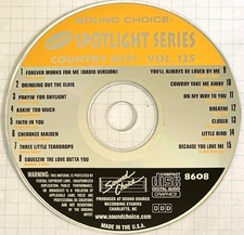 SOUND CHOICE SPOTLIGHT KARAOKE - COUNTRY HITS - VOL 125 - SC8608 - RARE 