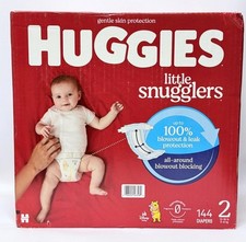 Huggies Little Snugglers Baby Diapers, Size 2 12-18 lbs , 144 Count