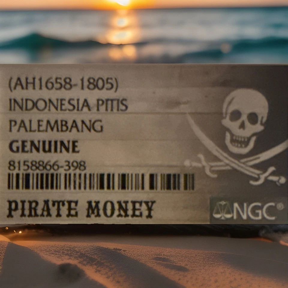 Dinero pirata - Indonesia Pitis Palembang AH 1658-1805 - Certificado NGC Genuino Foto 3 de 4