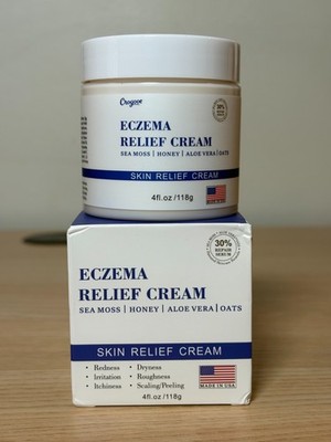 Eczema Relief Cream Sea Moss Honey Aloe Vera Oats Skin Relief Cream 4oz New
