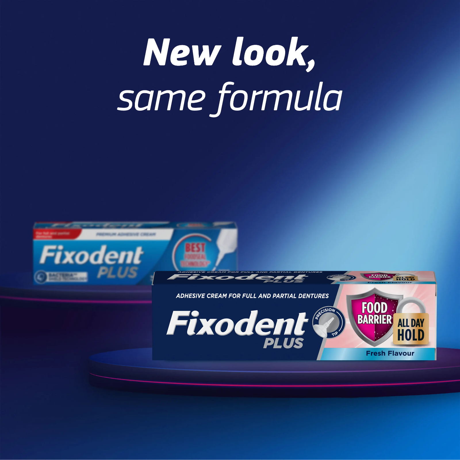 3x Fixodent Plus (Food Barrier) Denture Adhesive Cream NO FLAVOUR/NEUTRAL - 40g - Image 32