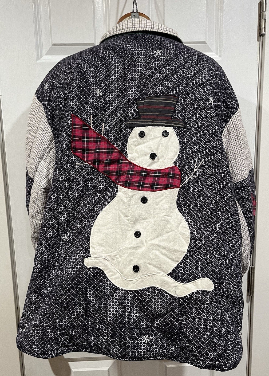 Vintage Patch Magic Quilted Patchwork Snowman Win… - image 5