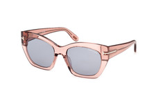 Occhiali da sole donna Tom Ford JONI-02 FT1422 72A rosa chiaro lucido/fumo 54 mm