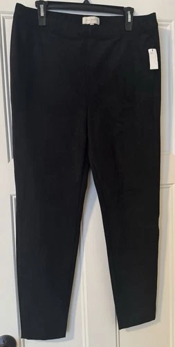 Talbots Black Velvet Velveteen Pull On Pants Size 14 New
