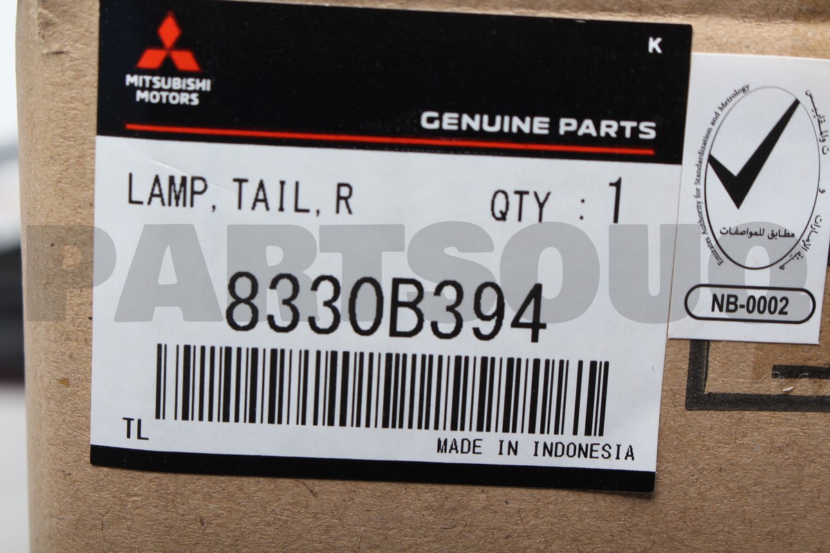 8330B394 Genuine Mitsubishi LAMP ASSY,TAIL,RH | eBay