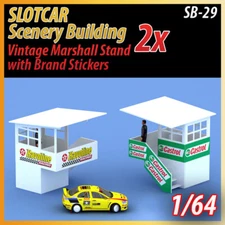 Slotcar Scenery Building 1:64 Vintage Style Marshall Stand Balcony 2X Afx,Tyco