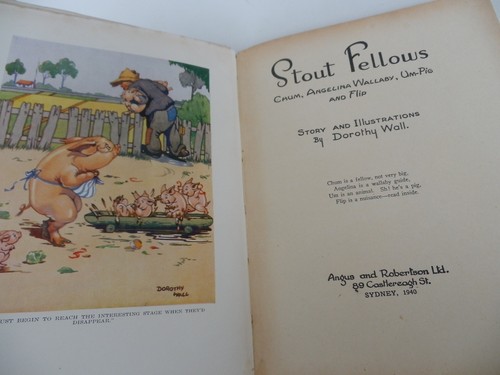 STOUT FELLOWS Chum, Angelina Wallaby, Um-Pie and Flip - Dorothy Wall 1940 - Picture 2 of 4