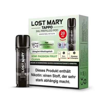 Elfbar Lost Mary Tappo Pods Kiwi Passion Fruit Guava 20mg/ml ELFA Kompatibel