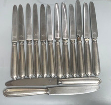 RAVINET D'ENFERT 12 Couteaux à dessert + 2 Grands Couteaux en Métal Argenté