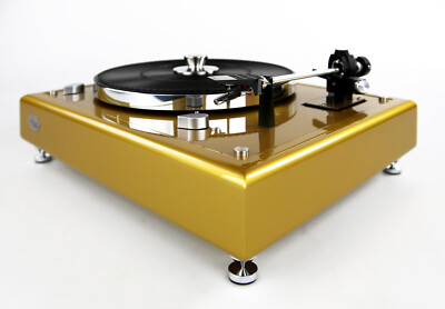 Restored Thorens TD145 Turntable With Automatic Shut-Off Light Gold Metallic