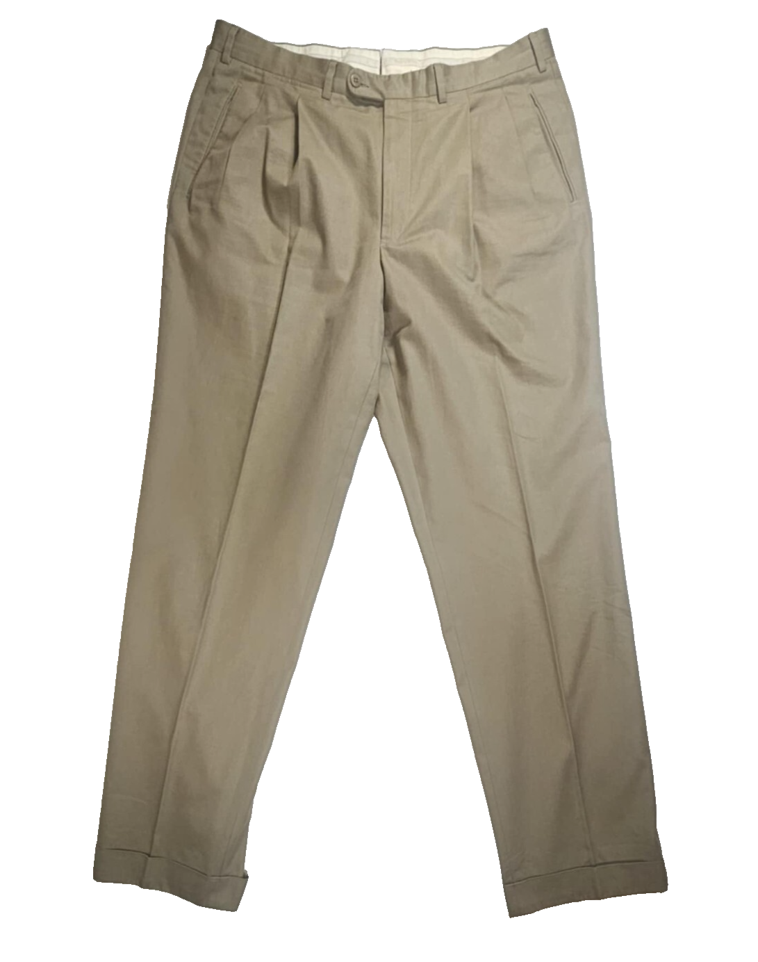 Ermenegildo Zegna Pants Mens 38 Fits Beige Chino Premium Cotton Trouser