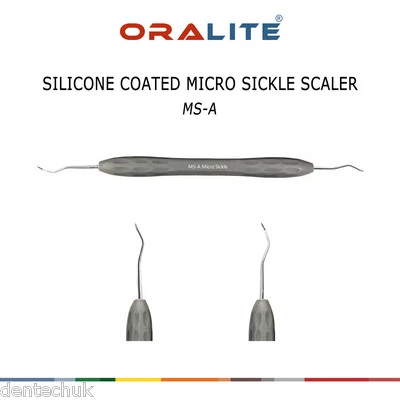 ORALITE Silicone Coated Micro Sickle Scaler MS-A Dental Periodontal Instrument Ergonomic