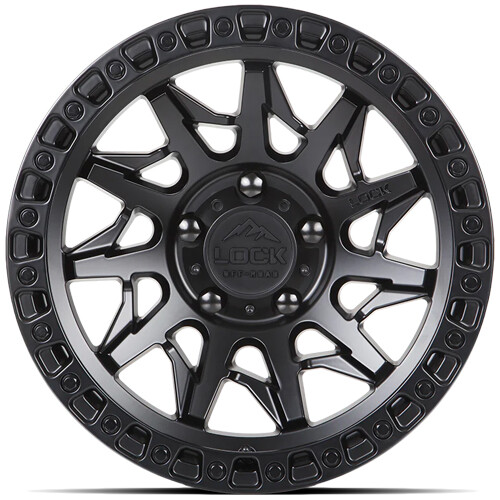 (Set of 4) Lock OffRoad Lunatic 20x9 5x5" +0mm Matte Black Wheels Rims