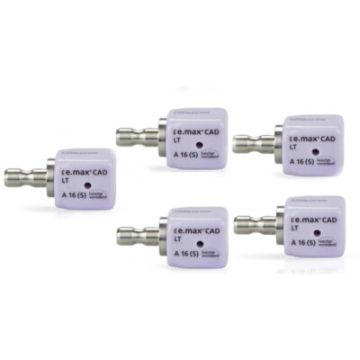 IPS e.max CAD CEREC Ivoclar LT Block B2 A16(S) 5/Pk.