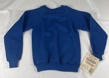 VTG Hanes Royal Blue kids Size Small 8 Crew neck Sweatshirt 1990 New Deadstock