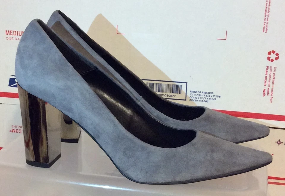 Zapatos de salón clásicos de gamuza gris KURT GEIGER para mujer talla 40 EUR (NUEVO SIN CAJA) Foto 2 de 4