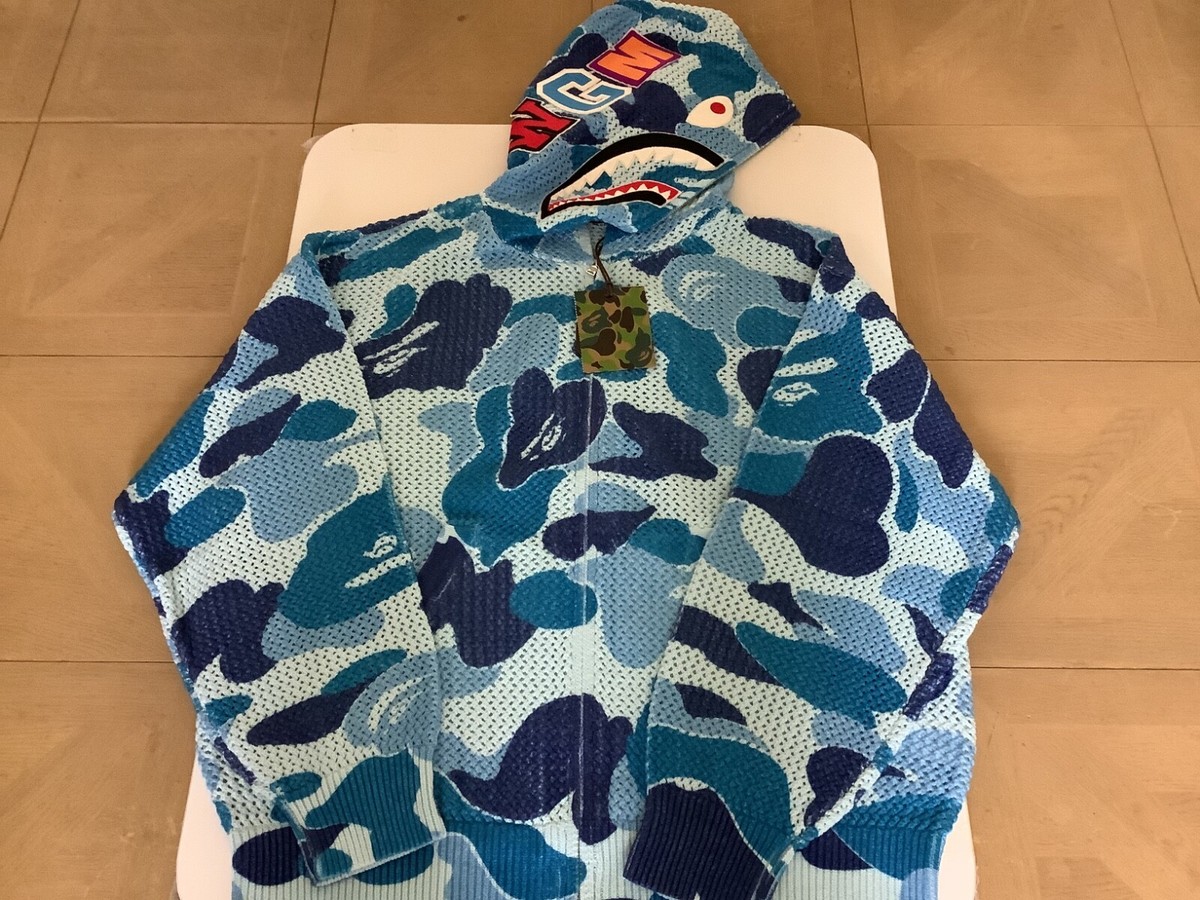 Authentic ape bape abc camo crochet relaxed fit shark full