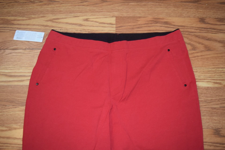 NUEVO CON ETIQUETAS Para Mujer JUNIO Y MARGARITA Elástico Cintura Suave Sarga Capris Rojo Talla XXL Foto 2 de 3