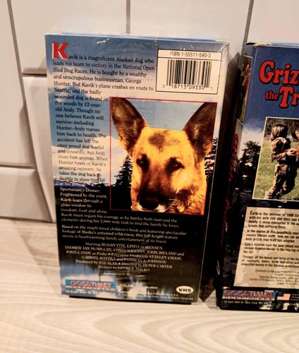 Wilderness Adventures - 2 Vol. Set VHS Grizzly & The Treasure Kavik The Wolf Dog - 第 8/9 張圖片
