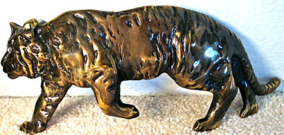 Belt Buckle. Laloon Exclusive Design. Metal Tiger. Removable Fixture.