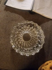 Vintage Heavy Glass Ashtray