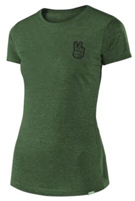 Troy Lee Designs Damen-T-Shirt Peace and Wheelies - olive