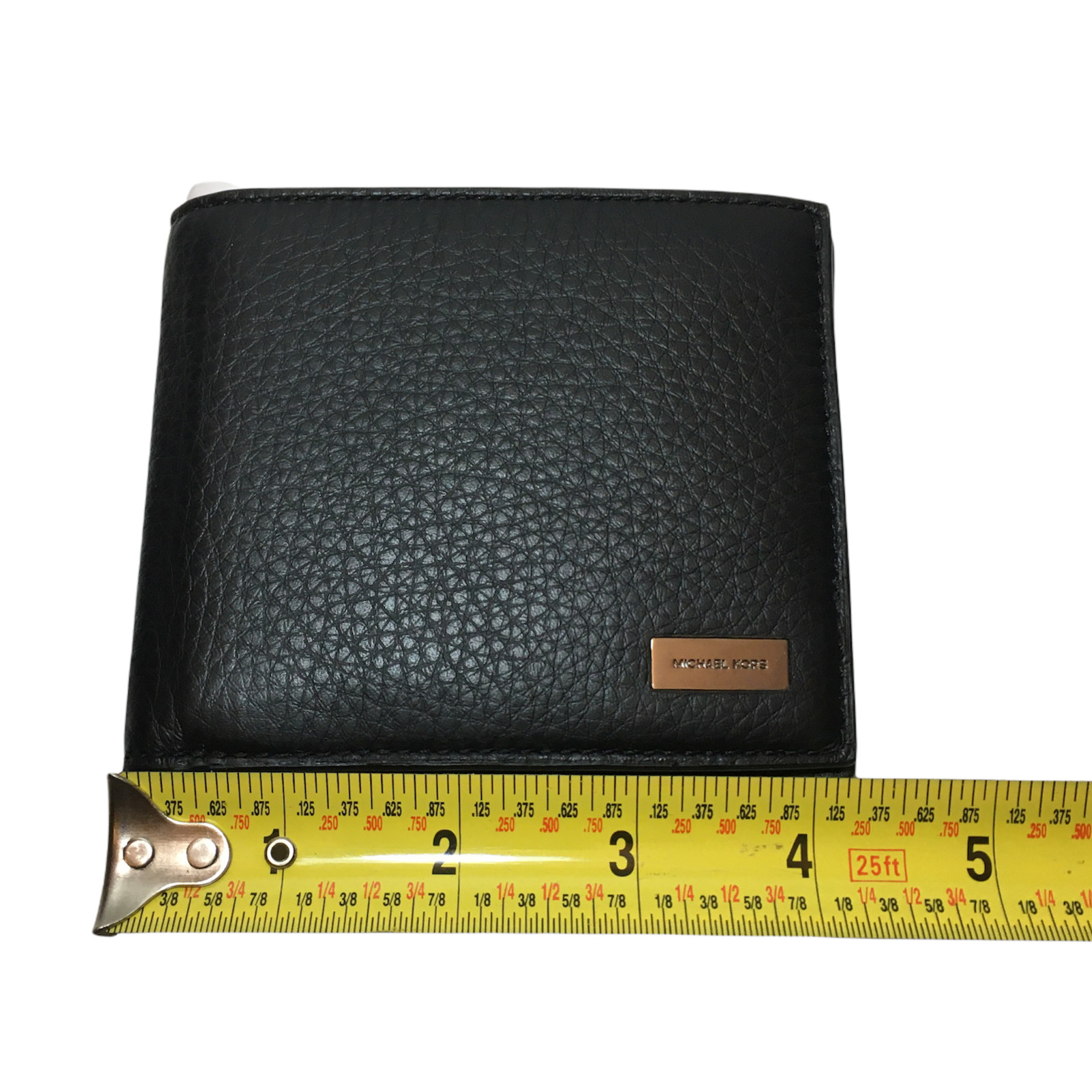 Rare Michael Kors Men’s Stephen Black Leather Billfold Wallet New In Box HTF image 5