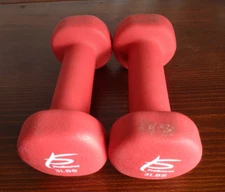  Dumbbells:  by ProsourceFit; Set of Two Neoprene Coated for Non-Slip Grip, 3 lb
