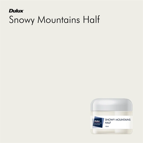 Dulux AUTHENTIC COLOUR SAMPLE POT 100ml Water Based SNOWY MOUNTAINS ...