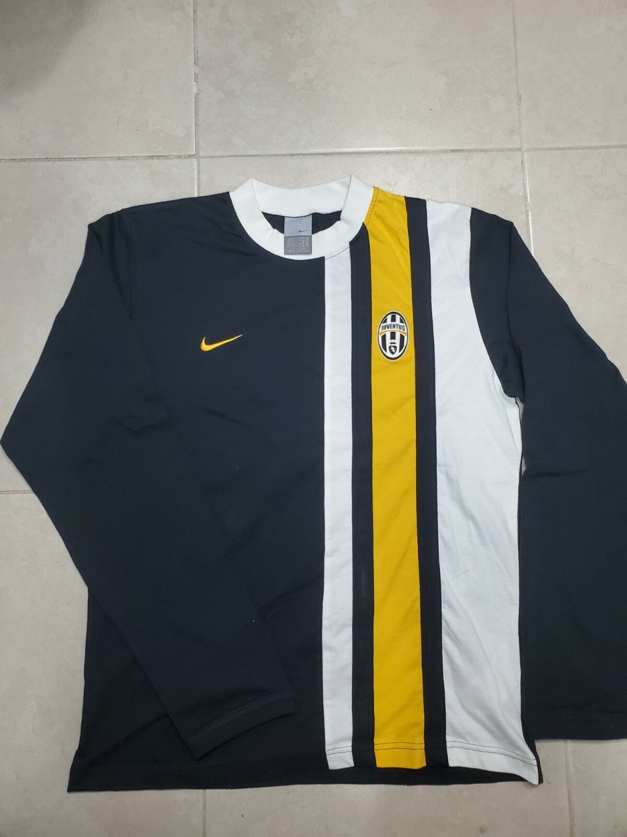 VINTAGE Juventus Long Sleeve Home football shirt 2003-04 Nike Mens