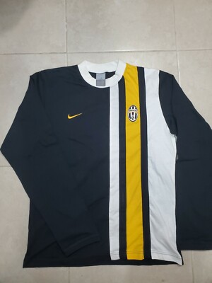 VINTAGE Juventus Long Sleeve Home football shirt 2003-04 Nike Mens