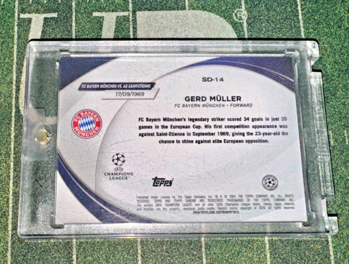 2023-23 Topps Chrome UEFA Starball Debut Gerd Muller Blue /75 SSP