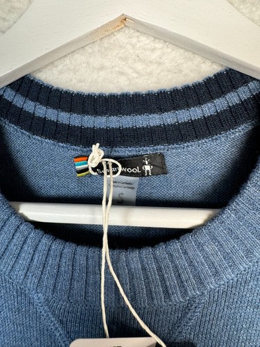Smartwool Everyday Sweater Mens S Blue Horizon Heather Wool Sparwood Crew Neck - Picture 4 of 12