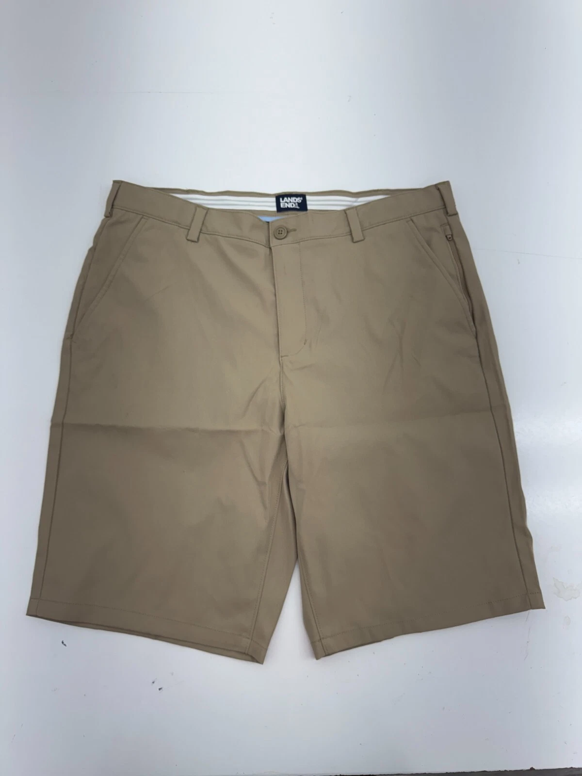 Lands End Light Brown Chino Shorts Mens Size 37