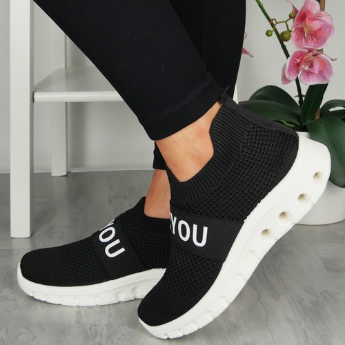 Mujeres Entrenadores para Correr Damas Tenis Sin Cordones Correr Gimnasio Cómodos Moda Zapatos - Imagen 4 de 33