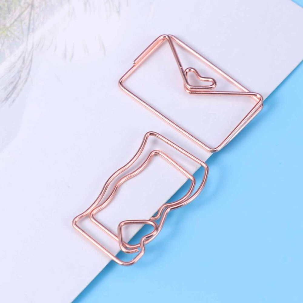 30pcs Creative Paper Clamp Paper Clip Holder Creative Clip Metal Paper