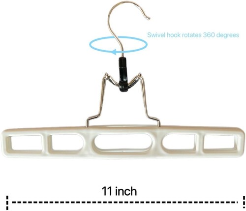 12 Pack Premium Skirt Hangers - Thin Space Saving Pant Hangers Set with Clamp... - Picture 2 of 6