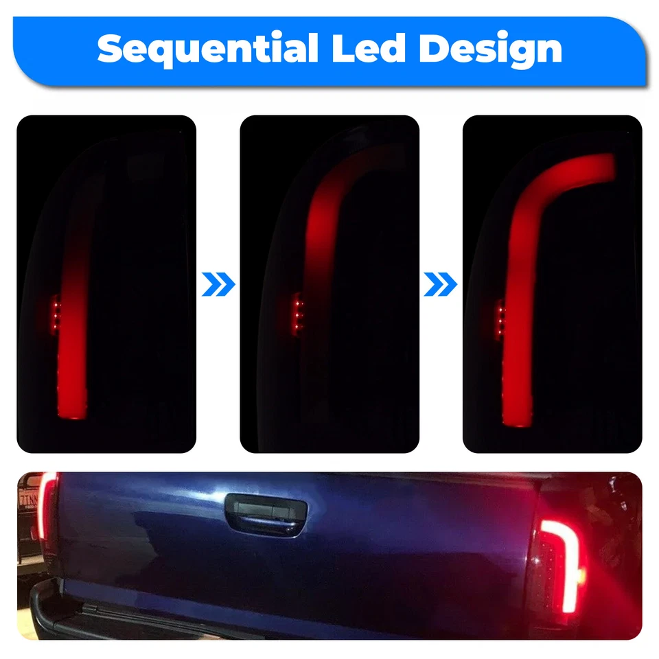 Luces traseras LED secuenciales lámparas de freno humo para Toyota Tacoma 2005-2015 Foto 4 de 4