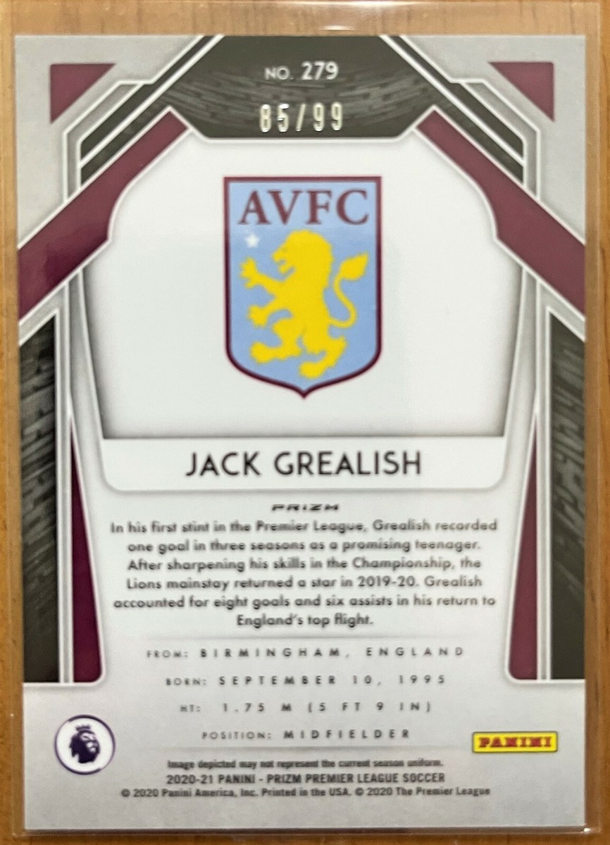 2020-21 Panini Prizm Premier League JACK GREALISH /99 Purple
