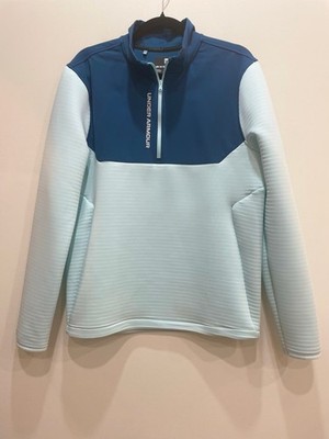 Under Armour Storm Evolution Daytona Golf 1/4 Zip Up Sweater M Blue Pullover